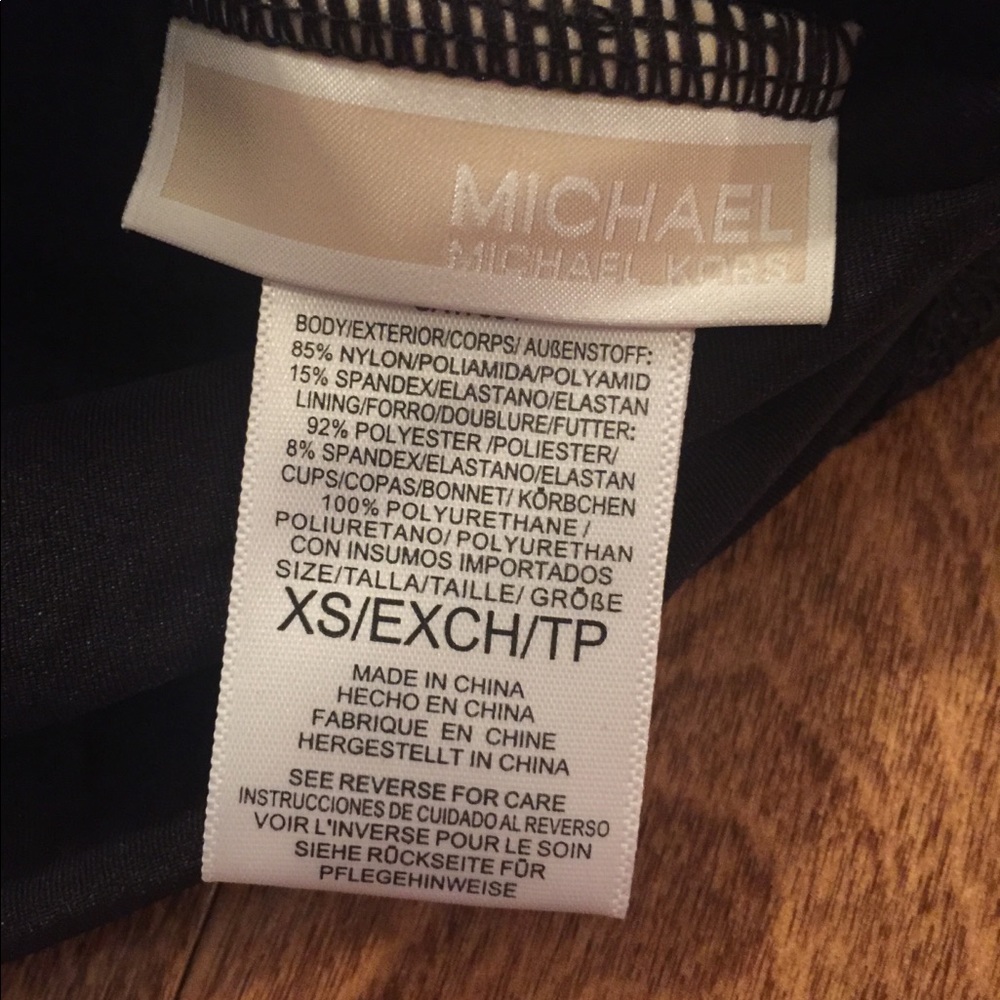 Michael Kors Cruise 2019 deep V neck swim top XS - Picture 7 of 9